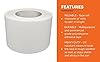 CrawlSpace-DIY Vapor Barrier Tape 4" x 180' - Heavy Duty White Polyethylene Seam Tape for Crawl Space & Basement Encapsulation, Moisture Barrier Seal