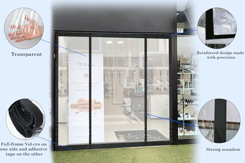 Image of The Furnishing Tree Magnetic AC Curtain | Transparent, Thermal-Insulated Door Screen | Hands-Free for Shops, Kitchens, Bedrooms, and AC Rooms, Fit Doors Upto - WxH(94 inchx78 inch), PVC Thickness 0.20 mm.