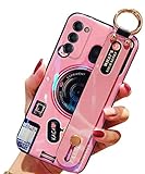 Aulzaju for Samsung S21 Plus 5G Case with Wrist Strap Kickstand 3D Cute Cartoon Camera Design with...