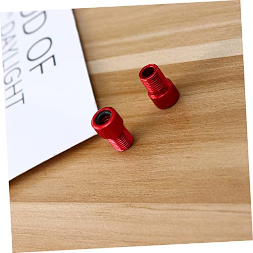Set Adaptadores de Válvula para Bicicleta INOOMP Aleación de Aluminio Ligero Rojo para Bicicletas Eléctricas y Autos miniatura 3