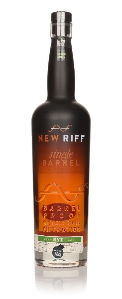 New Riff Single Barrel Rye Whiskey | Full Bodied with a virant and spicy character | Aged 4 years in toasted New Oak Barrels | 75cl | 55.6% ABV