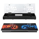 Umierke Sturdy DIY Arcade Console Kit - Metal Base and Acrylic Panel, 2 Player Video Game Machine Case, Supports 8 Buttons Each, Compatible with Pandora Kits (Black)