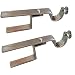 NONO Bracket XL - Inside Mounted Faux Wood Blinds Curtain Rod Bracket Attachment (Nickel)