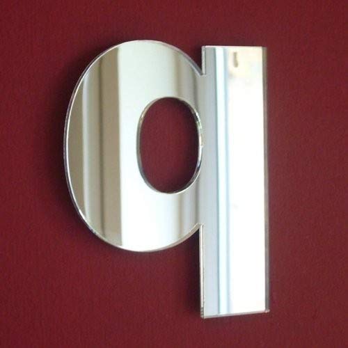 Lower Case Letter Q Mirror 10cm