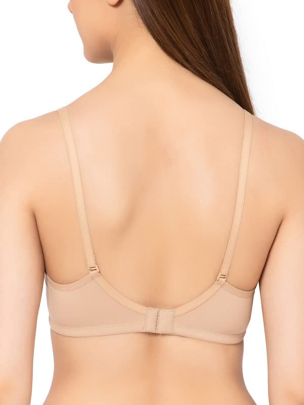 Image of Clovia Women's Cotton Padded Non-Wired Full Cup Multiway T-Shirt Bra in Beige