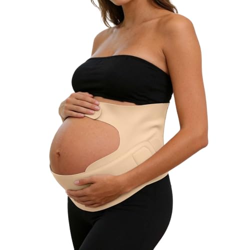 Genérico Faja Embarazada sin Costuras, Faja Abdominal Embarazada con Adjustable Hook and Loop, Mujeres Embarazadas Ergonomía Faja Lumbar Soporte con para la Abdomen y Cintura