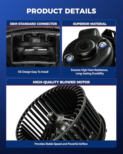 Image of KAX AC Blower Motor for Ford Escape 2013-2019, Focus 2012-2018, Transit Connect 2014-2023, C-Max 2013-2018,Lincoln MKC 2015-2019 - HVAC Heater Blower Motor Replaces# 700272,76973
