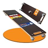 Lastenmeter – 2er-Set Transportroller 100x30 cm – 180 kg Traglast (360kg gesamt)– 5X 360° Rollen, 2 mit Feststellbremse – Rutschhemmendes Rollbrett aus Siebdruckplatte für Möbel, Umzug & Werkstatt