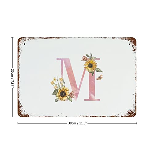 Panneau monogramme floral tournesol rose cadeau couples - 3