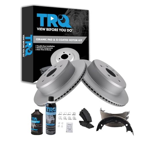 Image of TRQ Rear Brake Pad & Rotor Kit Compatible with 2013-2020 Lexus