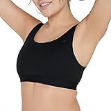 Champion Sports, Soft Touch, Moisture-Wicking, Moderate Support Bra for Women (Plus, Black, Small