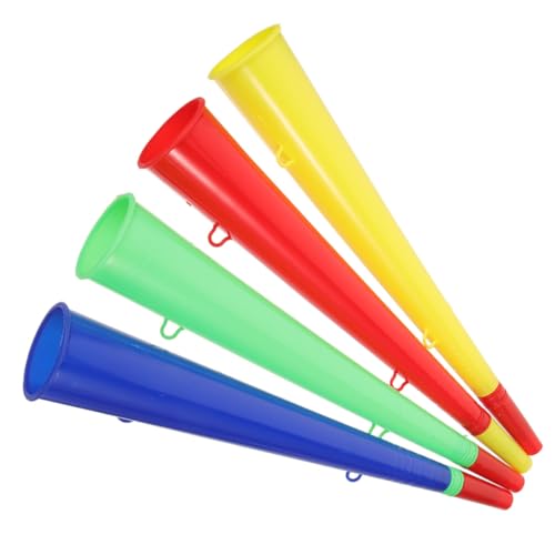 BCOATH 4Pcs Portable Plastic Trumpet Cheering Props Noise Maker for Sports Events Festivals Birthday Parties and Live Performances Loud and Horns