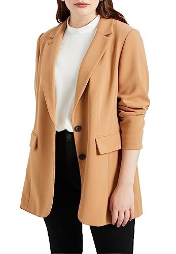 ELOQUII Women's Plus Size The 365 Semi Stretch Two Button Blazer