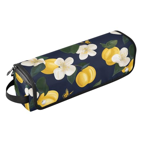Bolsa organizadora para herramientas de cabello con tapete resistente al calor, color azul marino
