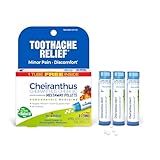 Boiron Cheiranthus Cheiri 9C Homeopathic Medicine for Tootheache Relief and Minor Pain Associated with Wisdom Teeth - 3 Count (240 Pellets)