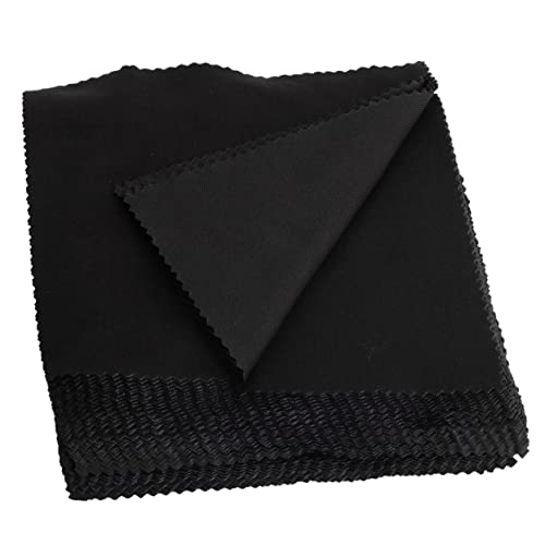 Tofficu 100 Piezas Gafas de Tela Pantalla Toalla de Microfibra de Microfibra para Lentes espectáculo Limpieza de para paño de Limpieza de Lentes Negro
