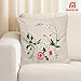 Marsrut 2 Set of Embroidery Pillow Kit Including Pillowcase Cover Cushion Case with Large Drawings and Zipper, Threads, Needles & Instruction Kits for Lace Crewel Craft, No Pillow Core (Wildflower)