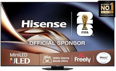 Hisense 55" 55U8QTUK MiniLED QLED 165Hz Smart AI TV - Hi-View AI ...