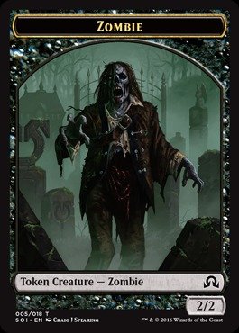 Magic The Gathering - Zombie Token (005/018) - Shadows Over Innistrad