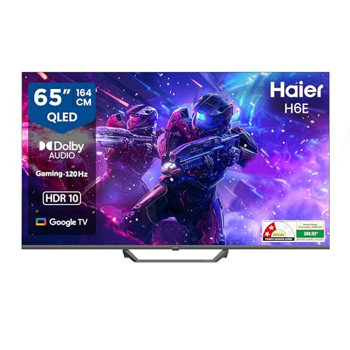 Image of Haier H6E Series 165cm (65) 4K QLED Ultra HD Smart LED Google TV 65H6E