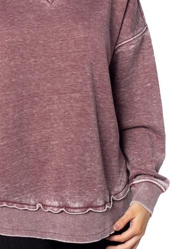 Sudadera con efecto burnout Chicka-D en color morado talla S 5