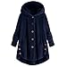 Felpa donna inverno caldo morbido felpa con cappuccio pullover con cappuccio maglione invernale pullover orsetto in pile caldo autunno cappotto invernale soffice manica lunga oversize abbottonatura