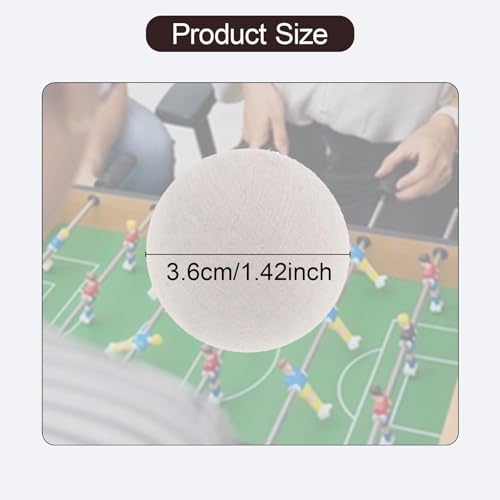 jojomis 4X Foosball Balls Official Tournament Table Soccer Balls 1.42 Inch Replacement Accessories for Football Game Tables- White