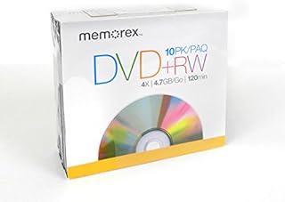 Memorex Dvd+rw Rewritable Disks 120 Min Of Video 4.7 Gb Boxed 10/Pack