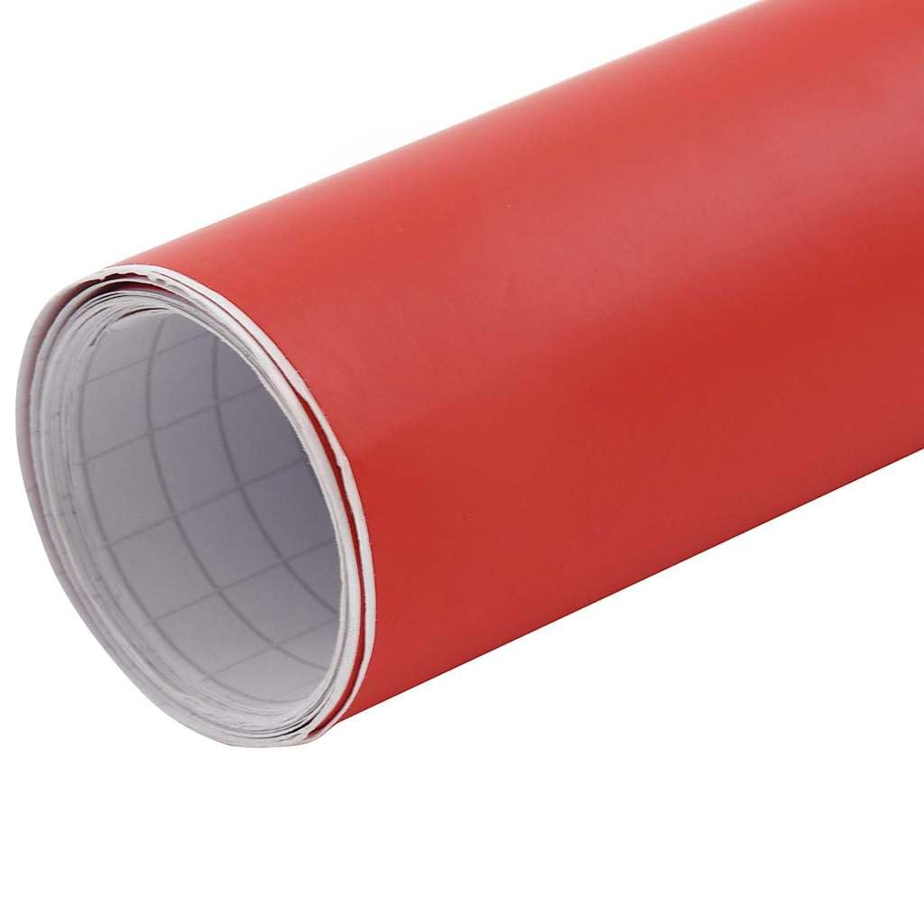 Autofolie Matt-Rot selbstklebend 100x150 cm PVC mit Luftkanal blasenfrei, passgenau für Carwrap, Folierung, Tuning, Vinylwrap, Dekorfolie, Lackschutzfolie, Scheibentönung, Montage