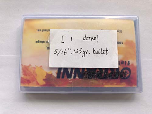 Orranni Archery Field Points,5/16" Outside Diameter,125 Grains,Stainless Steel Screw In Archery Field Tips(1 Dozen) #TOP5