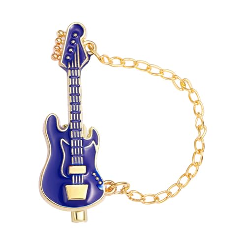 Image of Guitar Tassel Chain Brooch Pin Cute Enamel Musical Instrument Badges on Backpack Guitar Brooches Badges Pins Present Gifts Accessories Brooch