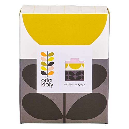 Orla Kiely OK614 Storage Jar-Sunflower Ochre Kitchen, Ceramic