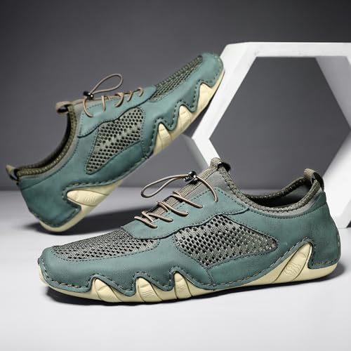 Image of Driving Shoes for Men Breathable Mesh Men's Casual Shoes Slip On Fashion Comfortable Handmade