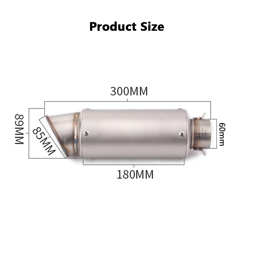 Uniwersalny 60 mm motocykl rura wydechowa akcesoria do motocykli reduktor szumów tłumik tłumik tylny rura tylna Refit DB Killer do ATV Pit Bike Scooter do Z250 ZX6R R6 GSX1000 (czarny 4)