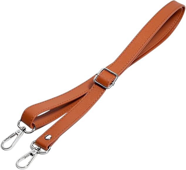 Replacement Shoulder Strap, Adjustable Shoulder Bag Belt, Brown Color Exclusive for Hand Bags Side Sling Crossbody Bags Adjustable Length with Silver Buckles.-image-4