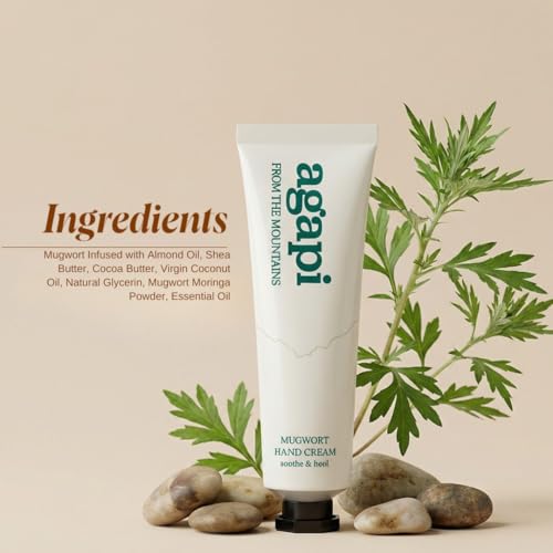Image of Mugwort Hand Cream, Deep Moisturising, Cream Form, with Mugwort, for Soft and Smooth Hands, 40g