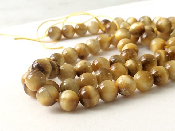 Perles oeil de chat véritables de qualité supérieure rondes 8mm pour joaillerie artisanale