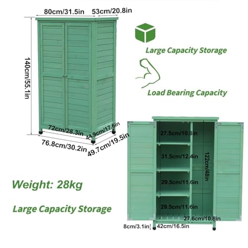 Abri de jardin à outils grand volume armoire intégrée - 7