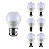 TEKLED® G45 Golf Ball LED Bulbs | E27 Edison Screw | Energy Saving 5W Light Bulb 40W Incandescent Bulb Equivalent | 4000K 400LM NONDIMMABLE | 6-Pack | Cool White