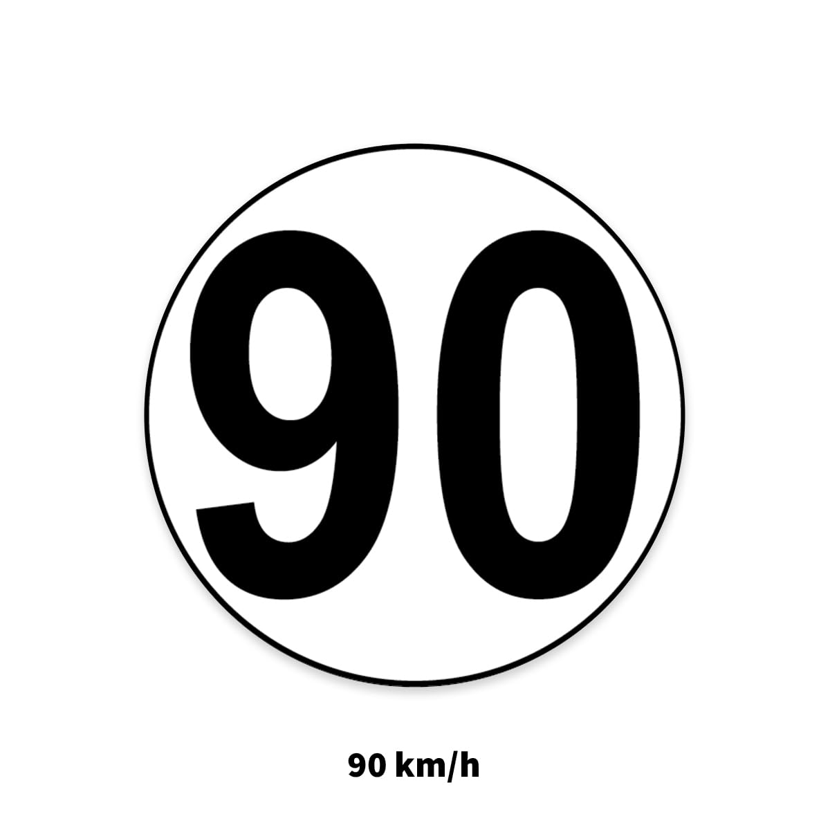 Autocollant 100 Km/h DIN 1451 - Plaque Vitesse 20cm Pour Tracteurs Locomotives Camions Bus