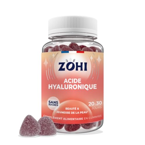 ZOHI-Complément Alimentaire Acide Hyaluronique -Gummies -60 gommes de fruits goût
