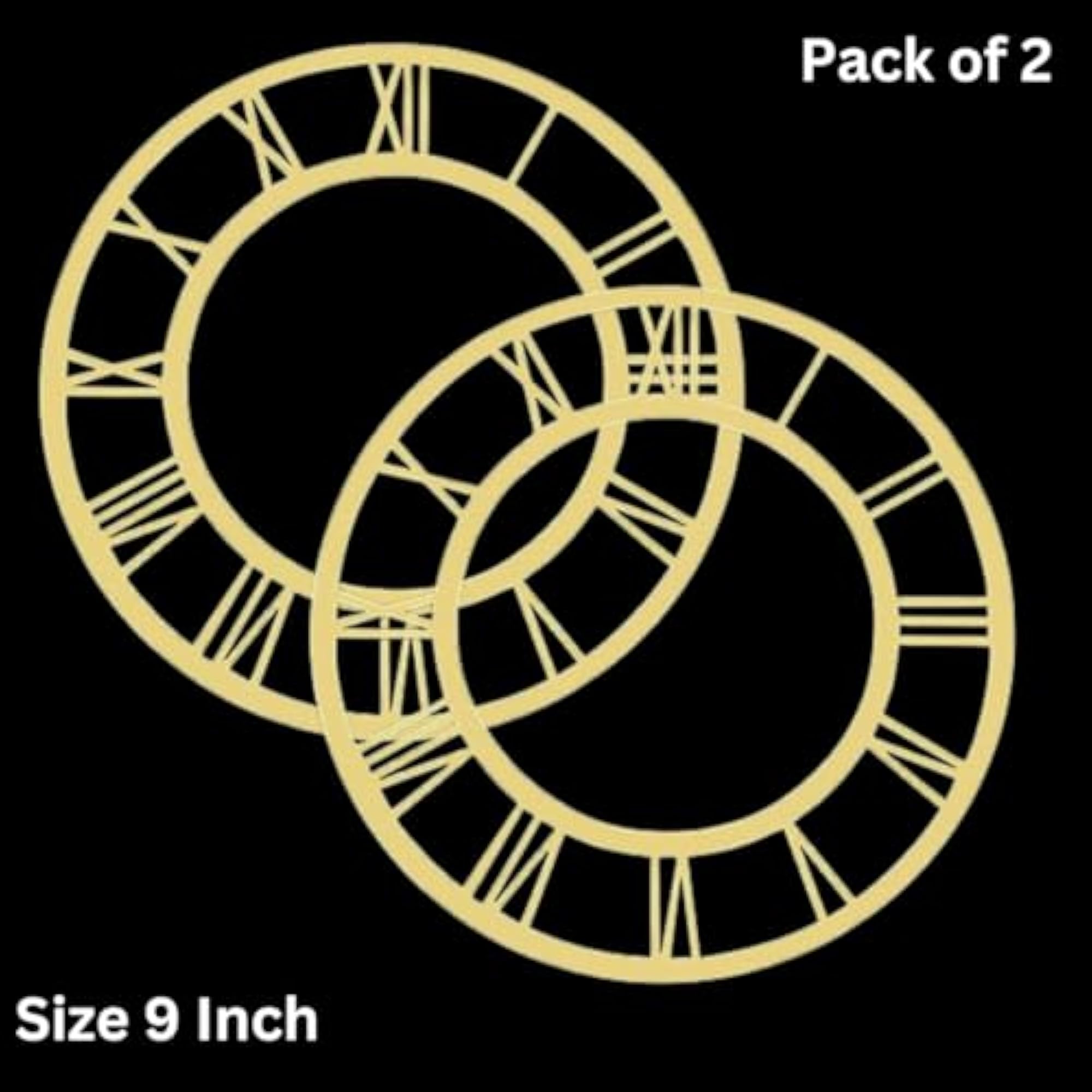Gold Classic Acrylic Clock Face Roman Ring