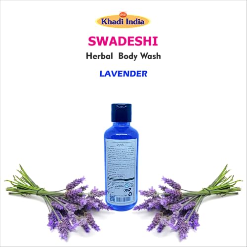 Image of Khadi 100% Herbal & Natural Lavender Body Wash | Gentle & Nourishing Shower Gel for All Skin Types | Sulfate & Paraben Free | 210ml