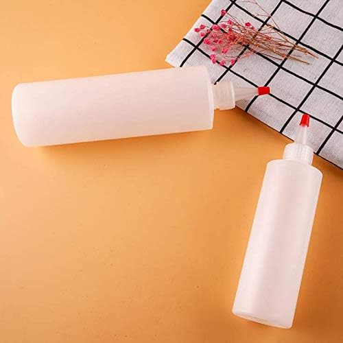 4 PCS Plastic Squeeze Condiment Bottles Perfect for Ketchup, Sauces, Syrup, Condiments, Dressings, Arts and Crafts 4 Oz