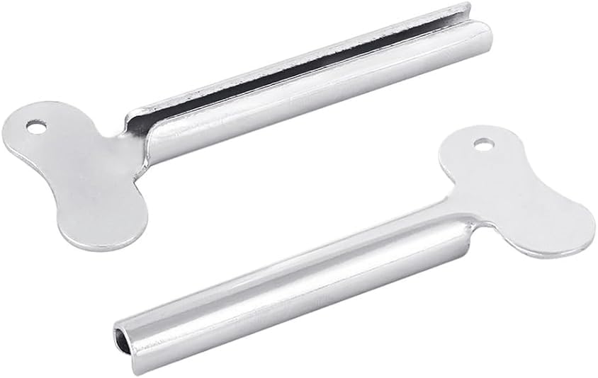 Amazon.com: 2 Pcs Silvery Metal Tube Squeezer Keys, Tube Toothpaste ...