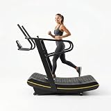Curved Manual Treadmill - 8-Level Resistance Adjustment & LCD Display, Non-Electric Fitness Equipment for Home/Gym, Cardio & Anaerobic Training