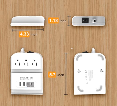 Save 13% on VooLerTun 7-in-1 Surge Protector Power Strip with USB Ports