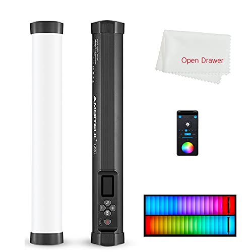 Ambitful A2 Full-Color Rgb Tube Light, 2500K-8500K Cri 95 Tlci 97 Rgb Video Light, Rgb Cct Hsi Mode, 22 Fx Light Effect, App Control Support,Magnet Design (A2 1Pcs) #TOP7