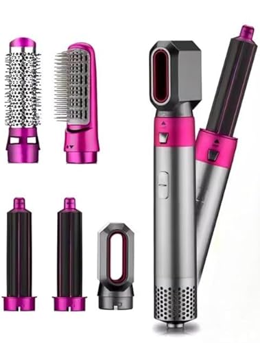 ADLeal Secador de Cabello 5 en 1 – Secado, alisado, volumen y modelado en un solo aparato y accesorios intercambiables.