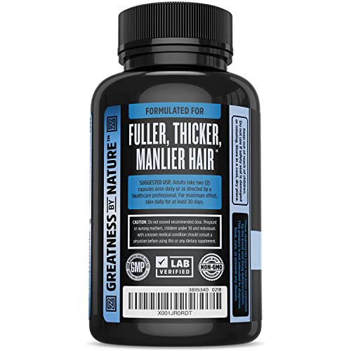 Zhou Iron Beard | Growth Vitamin Supplement For Men | 30 Servings, 60 Capsules #TOP4